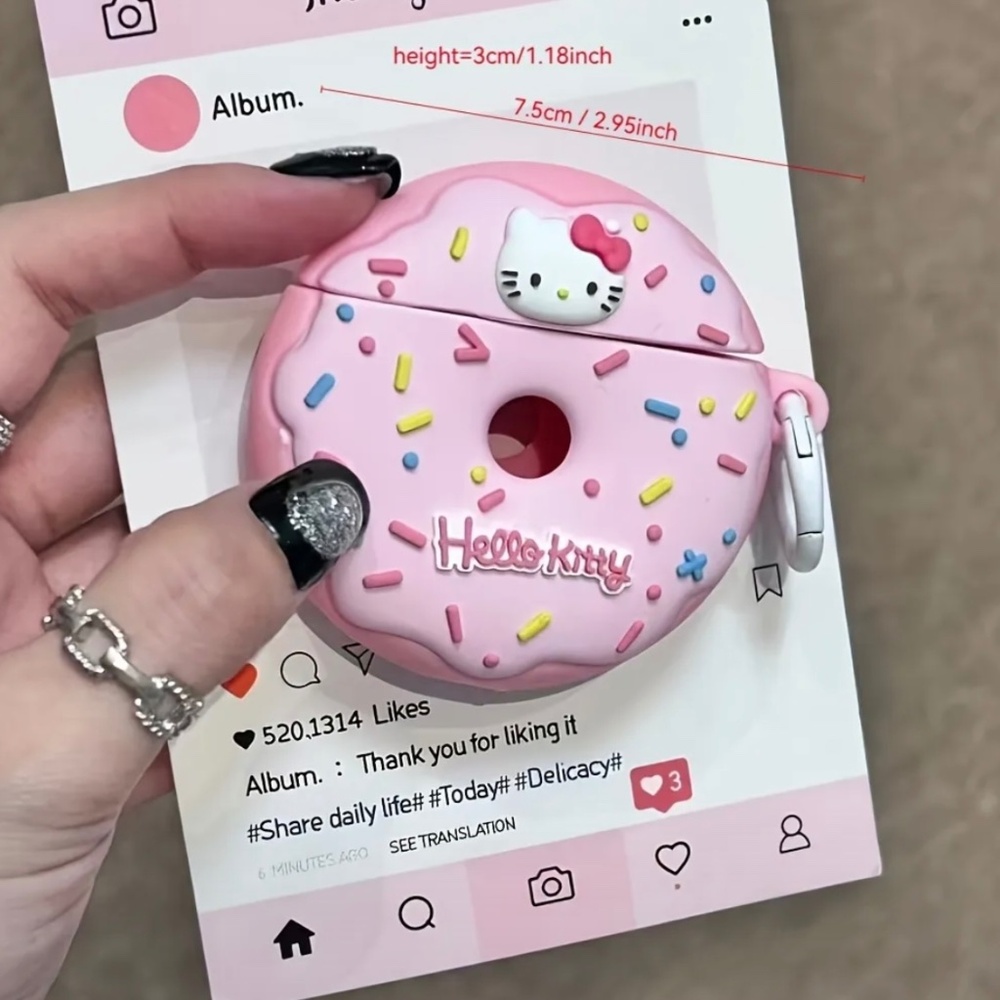 hello kitty apple AirPod pros donut charging case